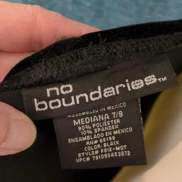 No Boundaries Black Velvet Yoga Style Pants - Picture 8 of 9